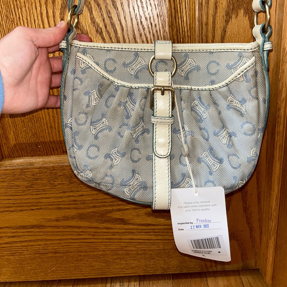 Authentic Celine bag Triomphe Vintage leather designer bag